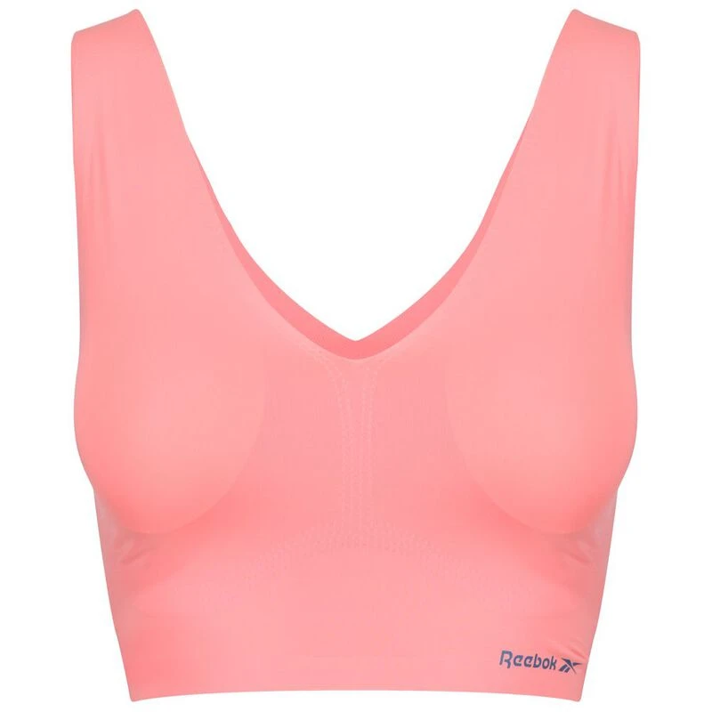 Reebok Womens Bonded Sports Bras (Twisted Coral)