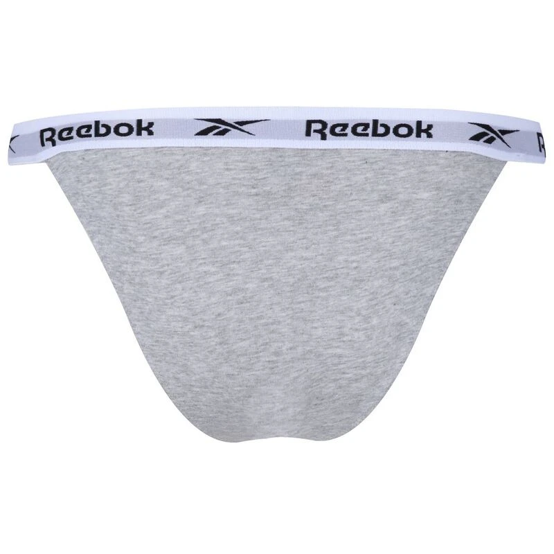 Reebok Womens 3 Pack Lotty Thongs Stretchy Elasticated Waistband Underwear