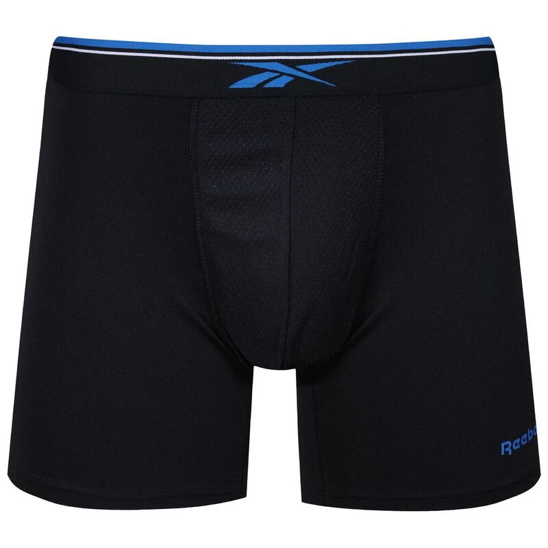Reebok Mens Med Sports Underwear (Black/Electric Cobalt/Grey/Red WB)