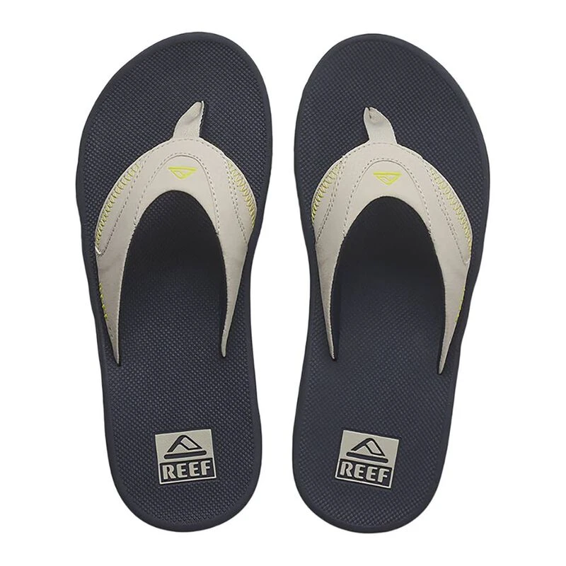 Reef Mens Fanning Sandals Navy Oak Lime Sportpursuit