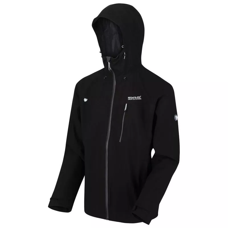 Regatta Mens Birchdale Waterproof Shell Jacket (Black/Magnet) | Sportp