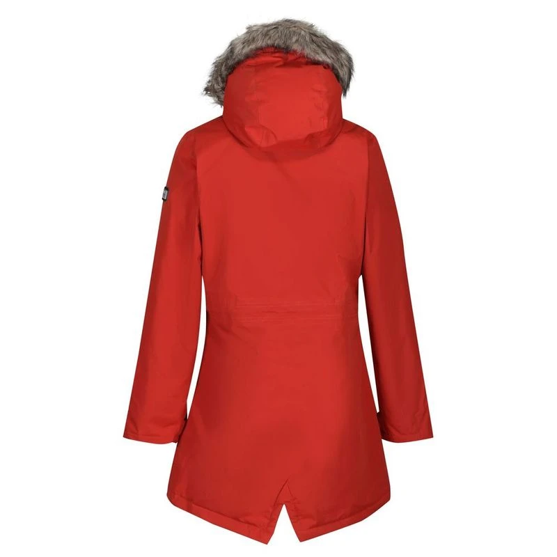 Women's serleena ii waterproof insulated fur shop trimmed hooded parka jacket dark khaki