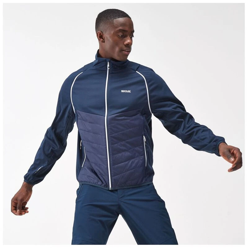 Regatta Mens Steren Hybrid Jacket Navy Danger Red Sportpursuit