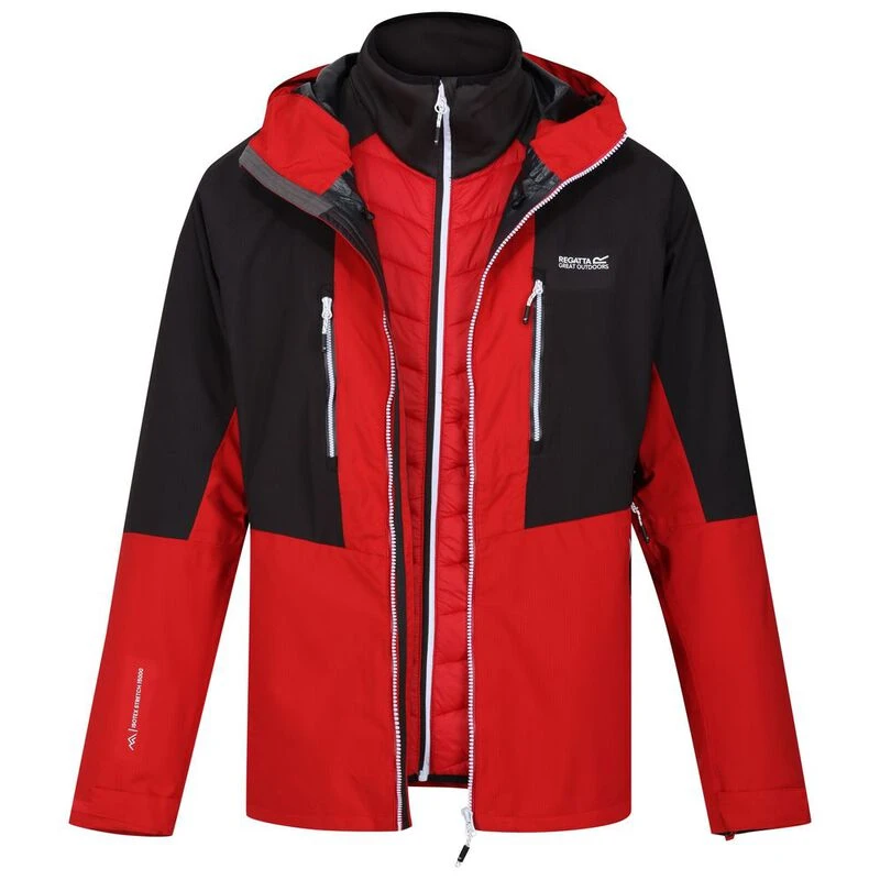 Regatta Mens Sacramento IX Jacket Danger Red Ash Sportpursuit