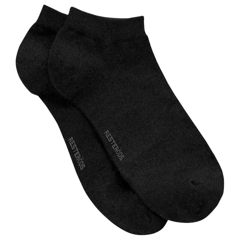Resterods Mens Organic Cotton Ankle Socks (5 pack Black) Sportpurs
