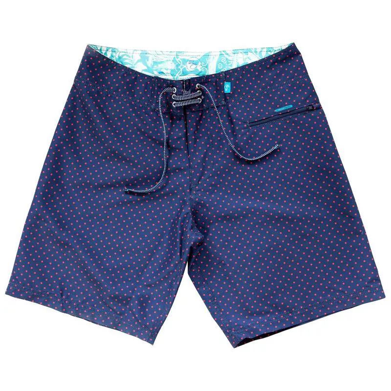 Riz Boardshorts Mens Blighty Swim Shorts Polka Dot Navy Passion Sp