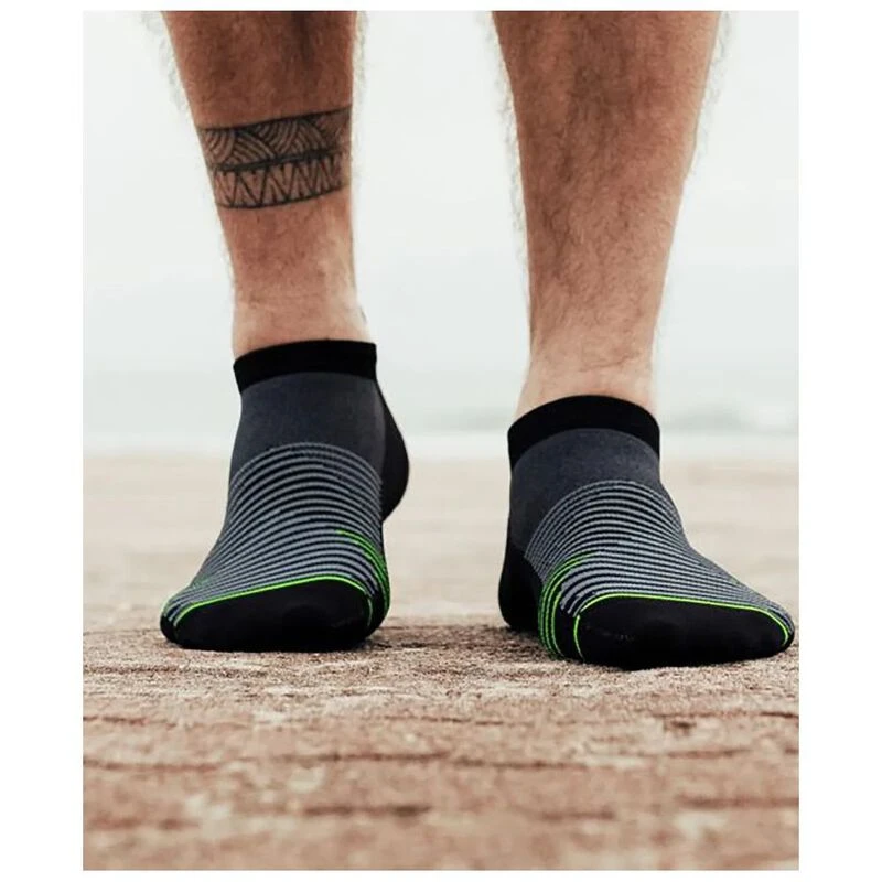 Rockay 20Four7 Ultra Light Socks (Black/Lime) | Sportpursuit.com