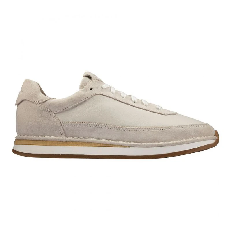 Clarks mens store white shoes