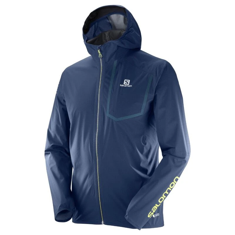 Salomon Mens Bonatti Pro Waterproof Jacket Dress Blue Sportpursuit