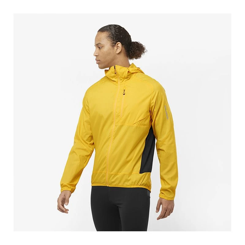 Salomon Mens Bonatti Cross Wind Jacket Yellow Sportpursuit