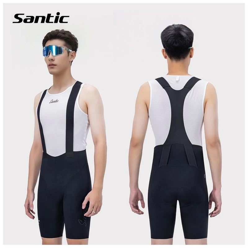 Santic Mens Strategy Bib Shorts Black Sportpursuit