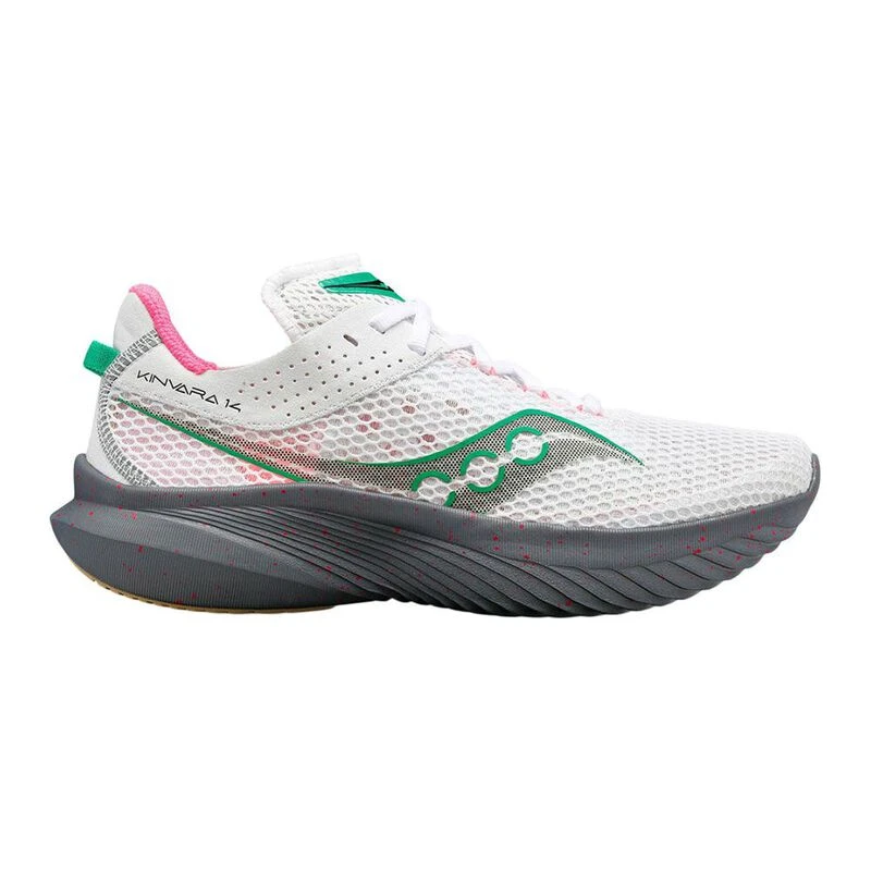 Saucony Womens Kinvara 14 Running Shoes White Gravel