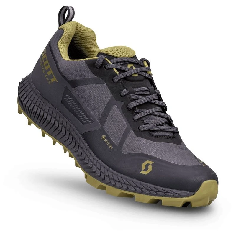 Scott Mens Supertrac 3 GTX Trail Running Shoes Black Mud Green Spo