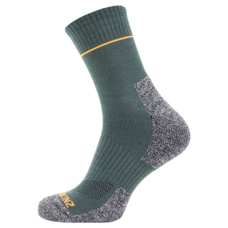SealSkinz Solo Quickdry Ankle Length Socks (Green/Grey/Orange) Sport