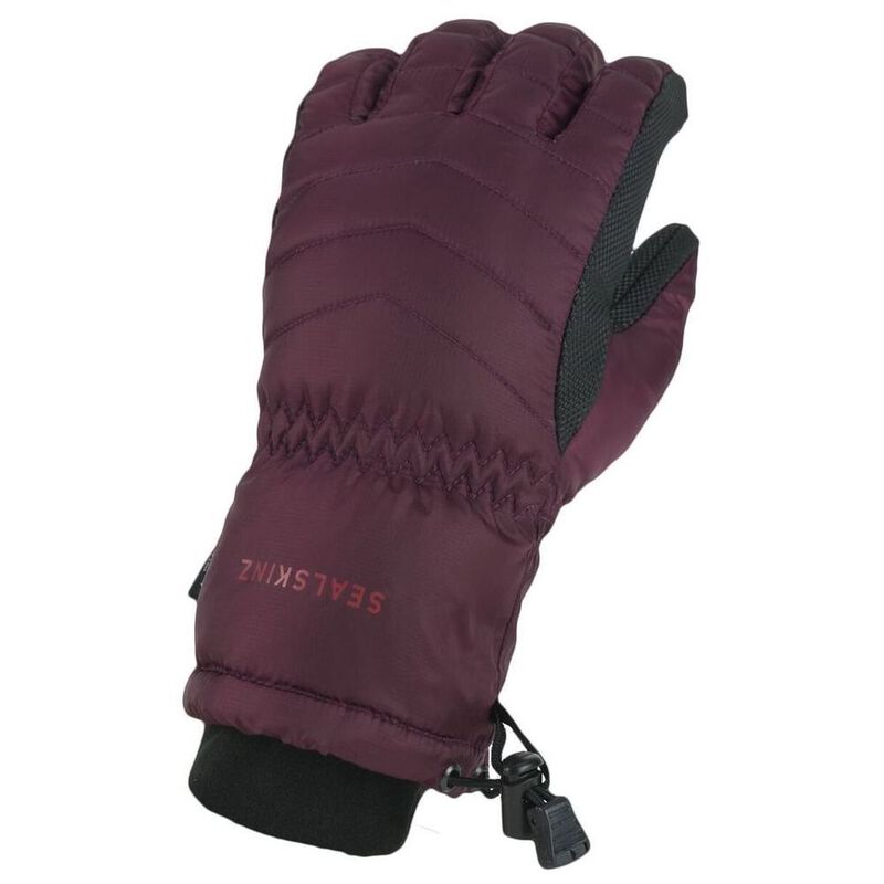 SealSkinz Womens Waterproof Extreme Cold Weather Down Gloves (Red/Blac