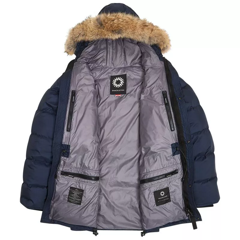 Shackleton Mens Endurance Lightweight Down Parka Navy Sportpursuit