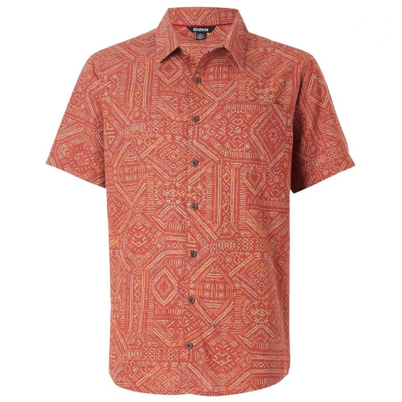 Sherpa Mens Pathhar Short Sleeve Shirt Aged Brick Nomad Sportpursu
