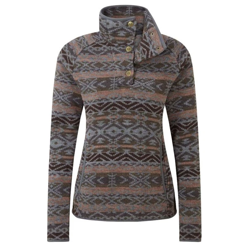 Sherpa Womens Lumbini Fleece Pullover Kharani Grey Sportpursuit