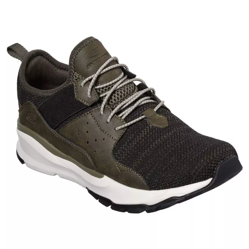 Skechers Mens Relven Askson Slip On Shoes Olive Sportpursuit