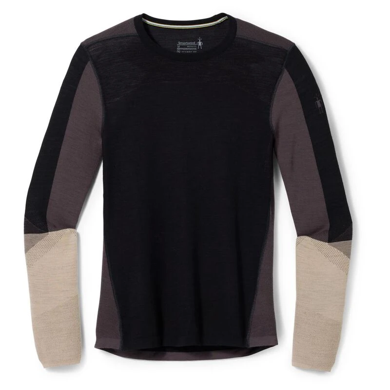 Smartwool Mens Colourblock Crew Pullover Black Shale Sportpursuit