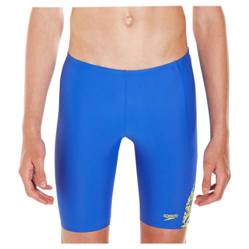 Speedo Boys Lightning Spritz Jammers Blue Yellow Sportpursuit