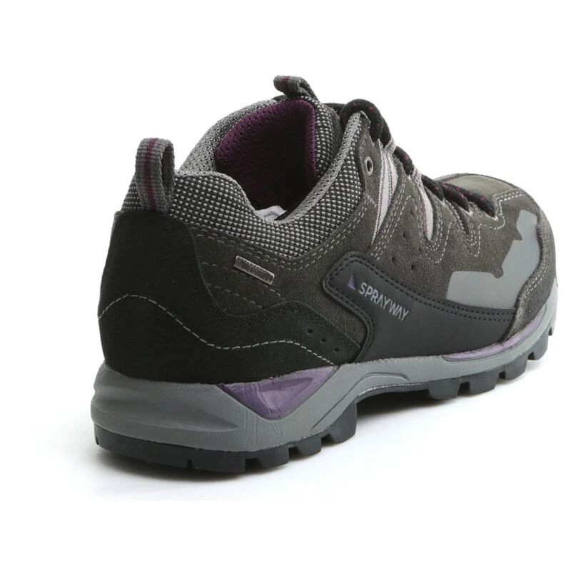Sprayway Womens Oxna Low HydroDRY Hiking Shoes (Charcoal/Purple) Spo