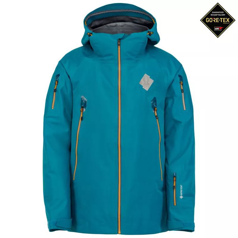 Spyder Mens Eiger GTX Jacket Turquoise Aqua Sportpursuit