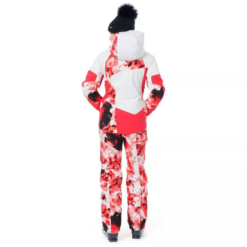 Spyder Womens Leader GTX Jacket Golden Poppy Frequency White Hibiscus