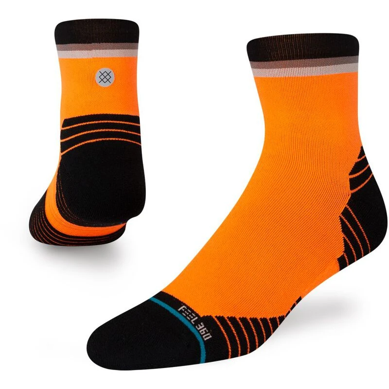 Stance Maxed Qtr Socks (Neon Orange) | Sportpursuit.com
