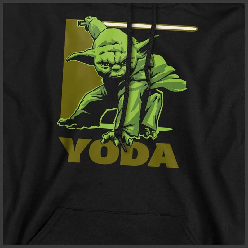 StarWars Felpa con cappuccio Yoda Square Uomo Nero privatesportsho