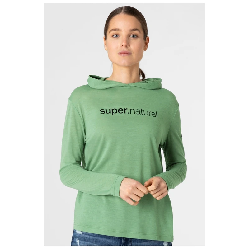 Super.Natural Womens Relax Light Hoodie Loden Frost Sportpursuit.c