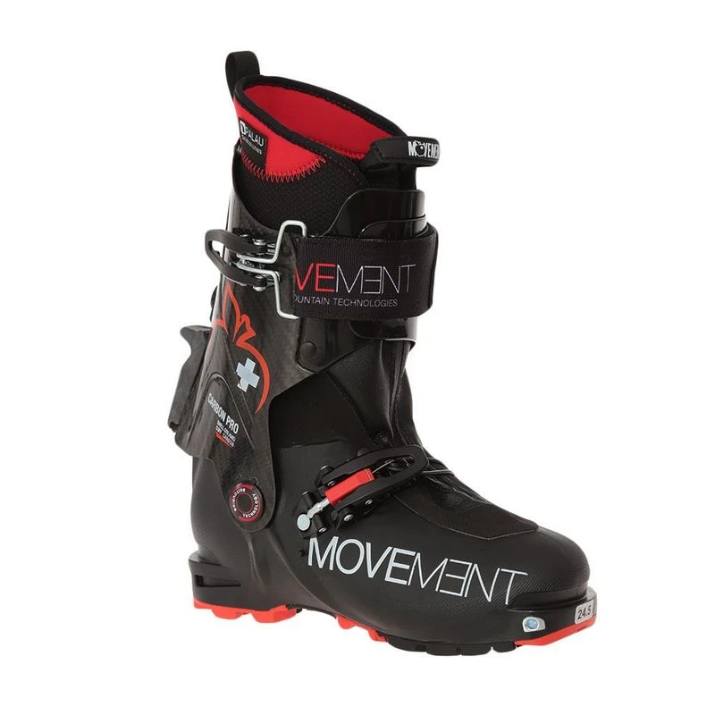 Movement Mens Carbon Pro 21 22 Ski Boots Black Red Carbon Sportpur