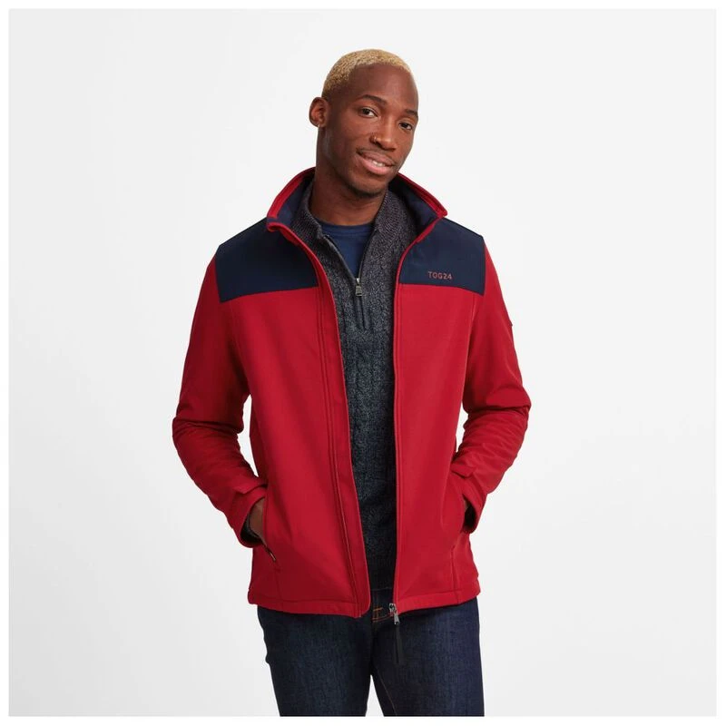 TOG 24 Mens Feizor Softshell Jacket Chilli Navy Sportpursuit