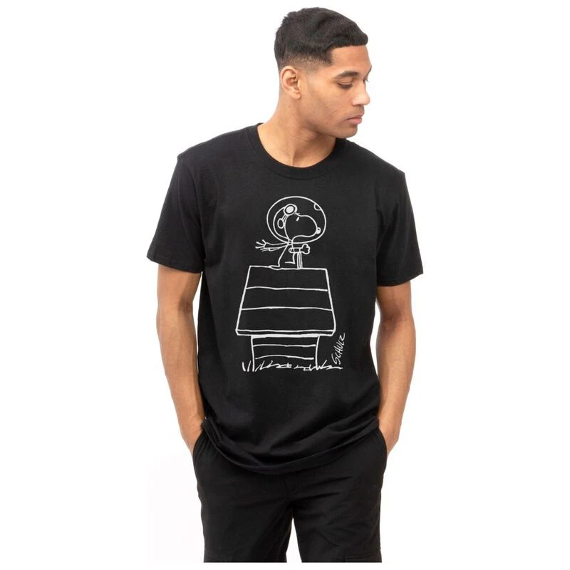 Vintage Club Peanuts Snoopy Kennel Heren T shirt Zwart privatespor