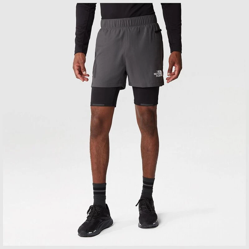 The North Face Mens Mountain Athletics Lab Dual Shorts (Asphalt Grey/T