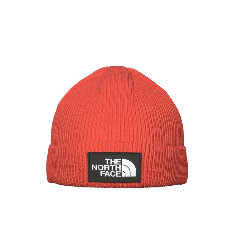 The North Face Mens TNF Logo Box Beanie Retro Orange Sportpursuit