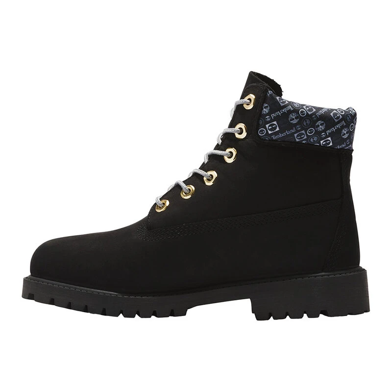 All black timberlands kids on sale