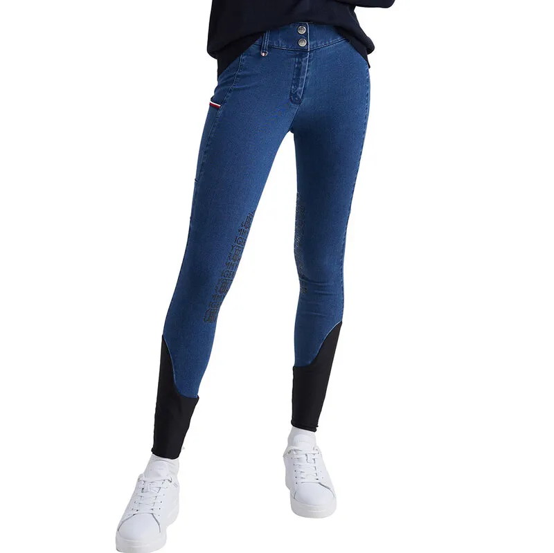 TommyEquestrian Mens Denim Style Knee grip Breeches Blue Sportpurs