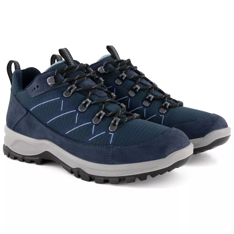 Travelin Mens Svendborg Low Hiking Shoes (Blue) | Sportpursuit.com
