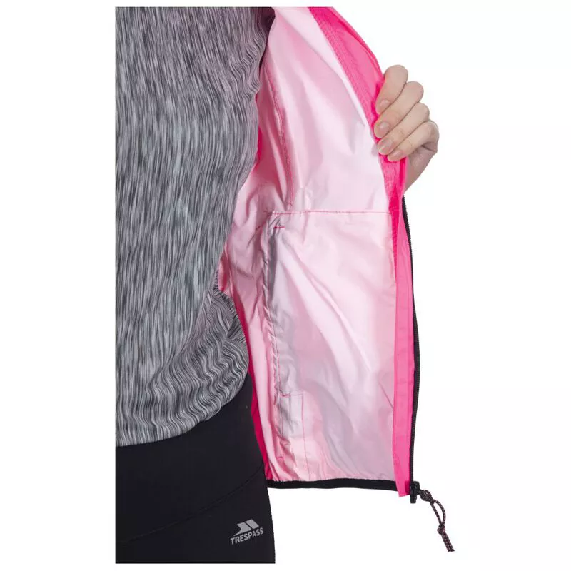 Trespass Womens Beaming Active Packaway Jacket Hi Visibility Pink
