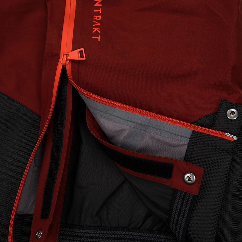 UNTRAKT Mens Obsidian 3L Shell Ski Trousers (Rust/Beacon) Sportpursu