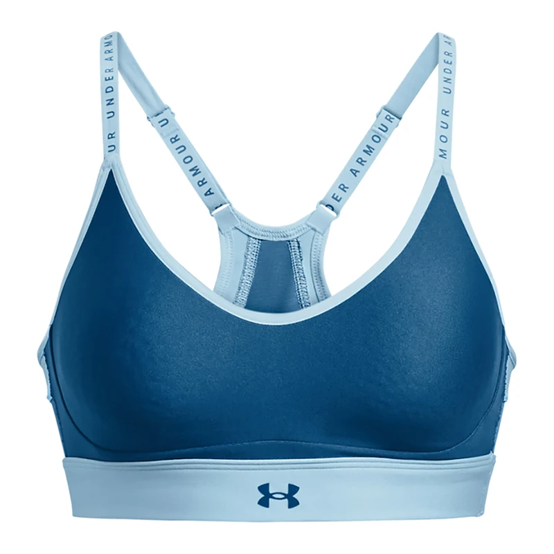 UnderArmour Womens Infinity Covered Sports Bra (Blue) | Sportpursuit.c