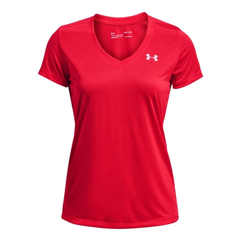 UnderArmour Womens Tech SSV Solid Jersey (Red)