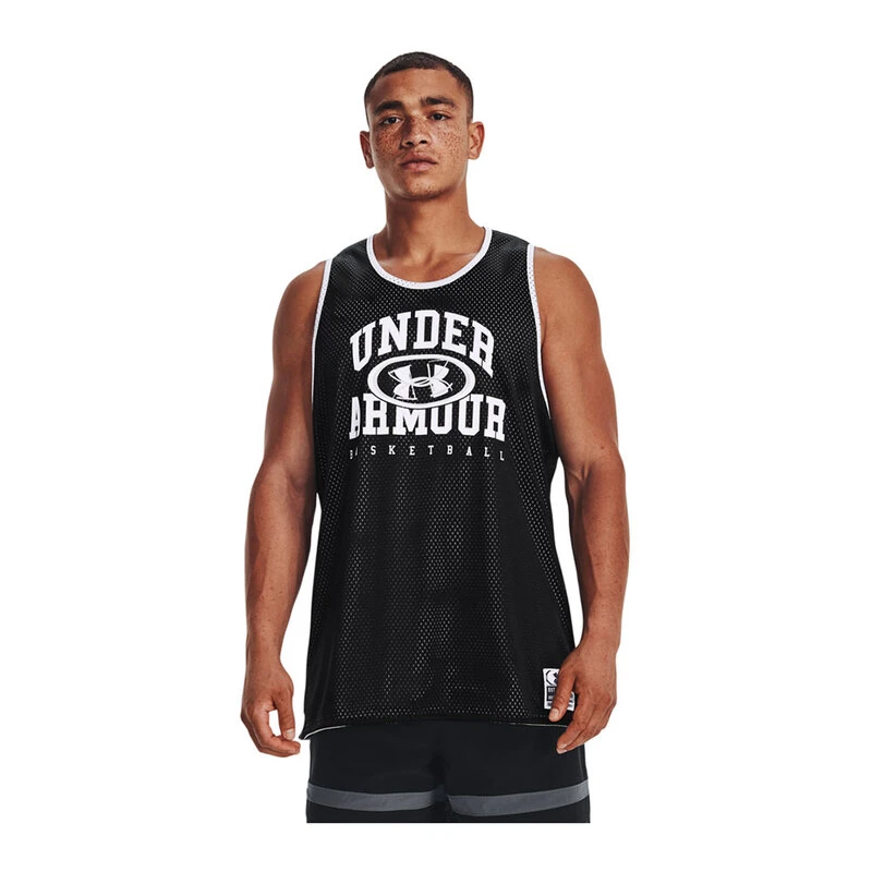 UnderArmour Mens Baseline Vest Black Mod Gray Black Sportpursuit