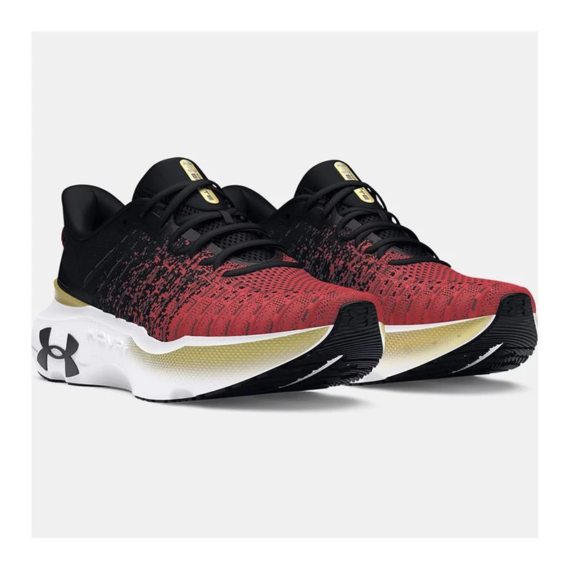 Mens black and red under armour shoes on sale