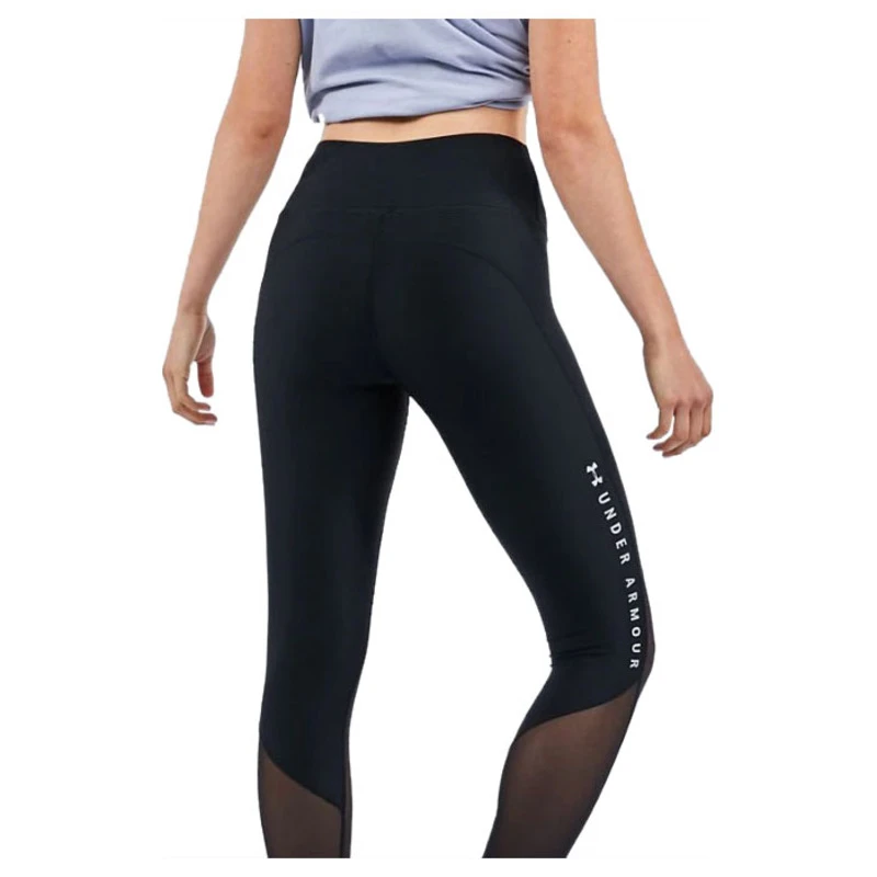 Under Armour Womens Armour Mesh Ankle Crop-Graphic Tights (Black)