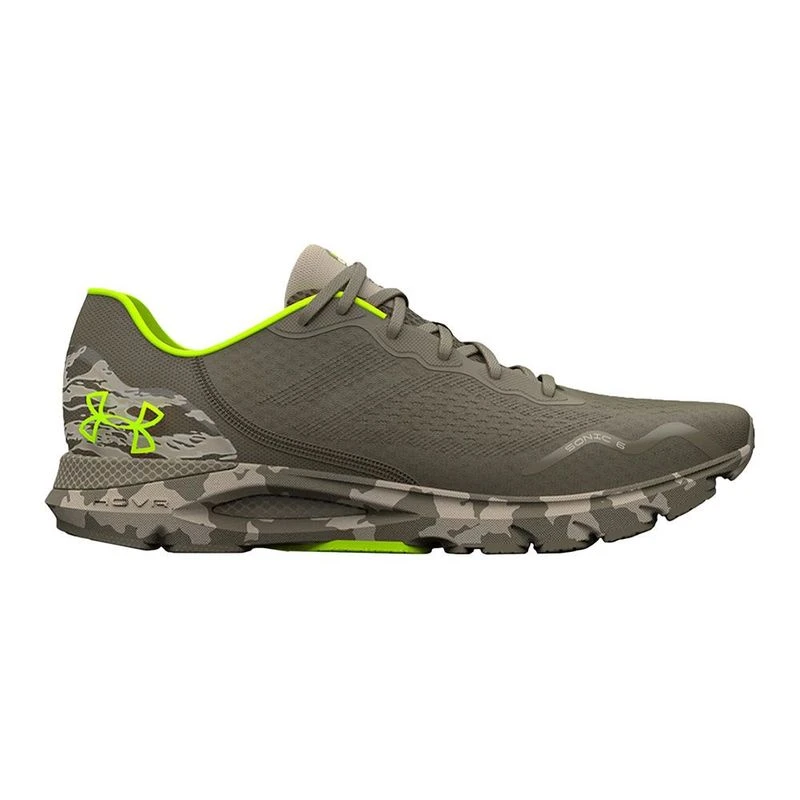 Under Armour Mens Hovr Sonic 6 Camo Running Shoes Green Sportpursu