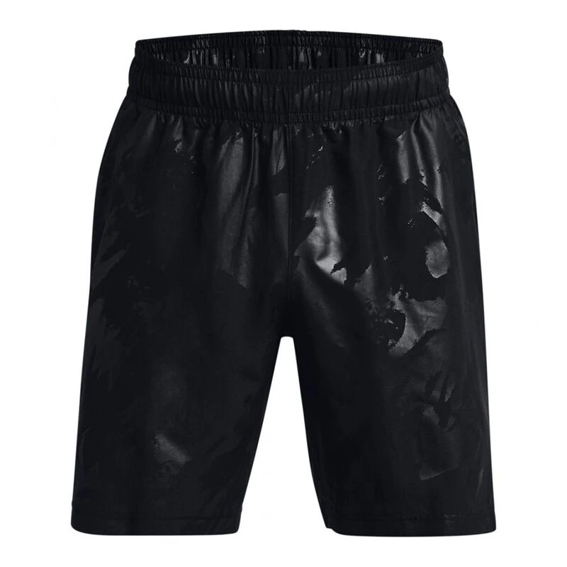 UnderArmour Mens Woven Emboss Shorts (Black/Black) | Sportpursuit.com