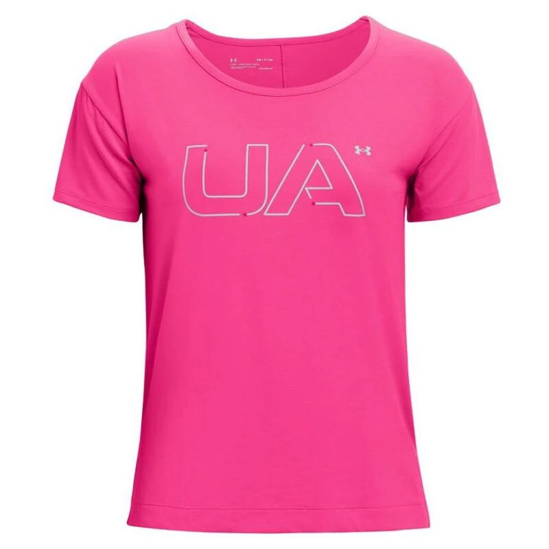 UnderArmour Rush Energy 12.1 Dames Sportshirt Roze privatesportsho