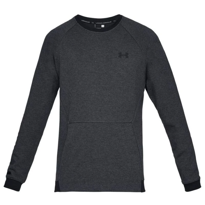 Under Armour Mens Unstoppable 2X Knit Crew Top Black Sportpursuit